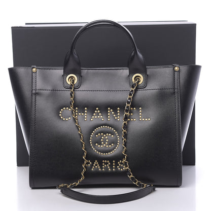 Chanel Caviar Small Studded Deauville Tote Black 11 of 11