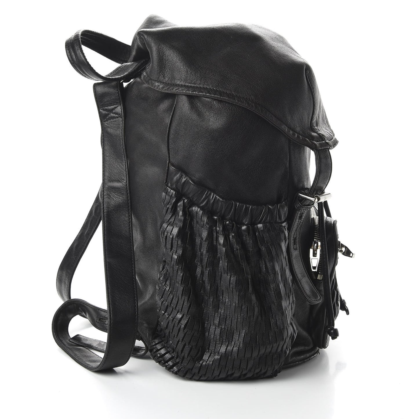 Lambskin Backpack Bag Black