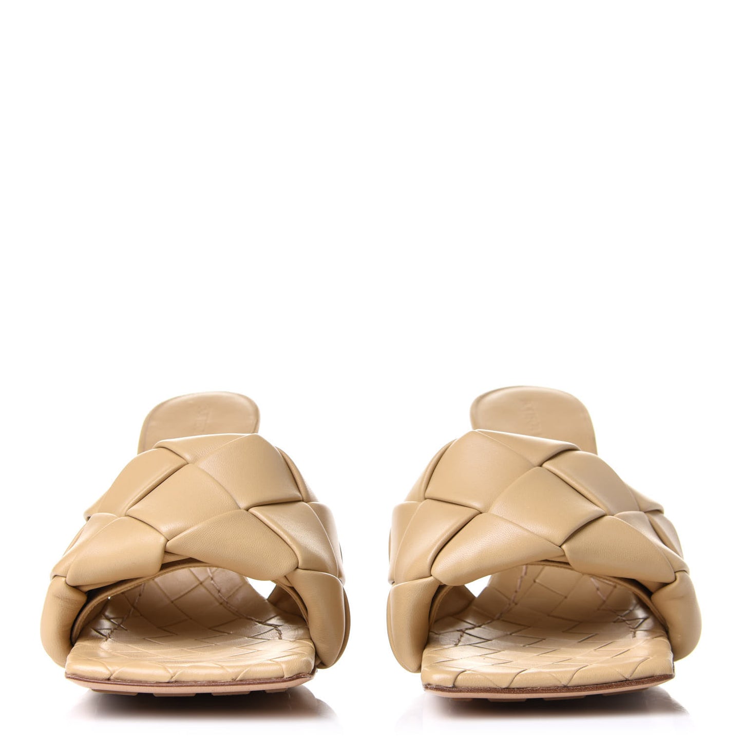 Nappa Maxi Intrecciato Lido Mule Sandals 38 Bandage