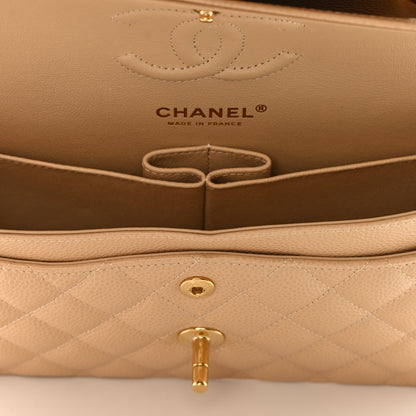 Chanel Caviar Quilted Small Double Flap Beige 11 of 13
