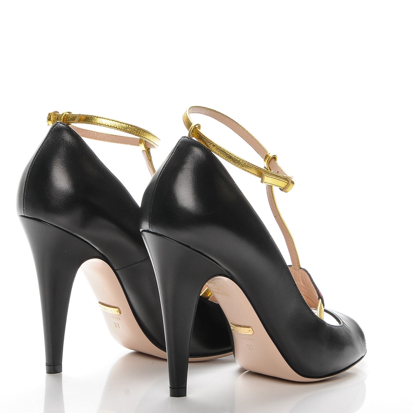 Nappa Lip Applique Pumps 37 Black