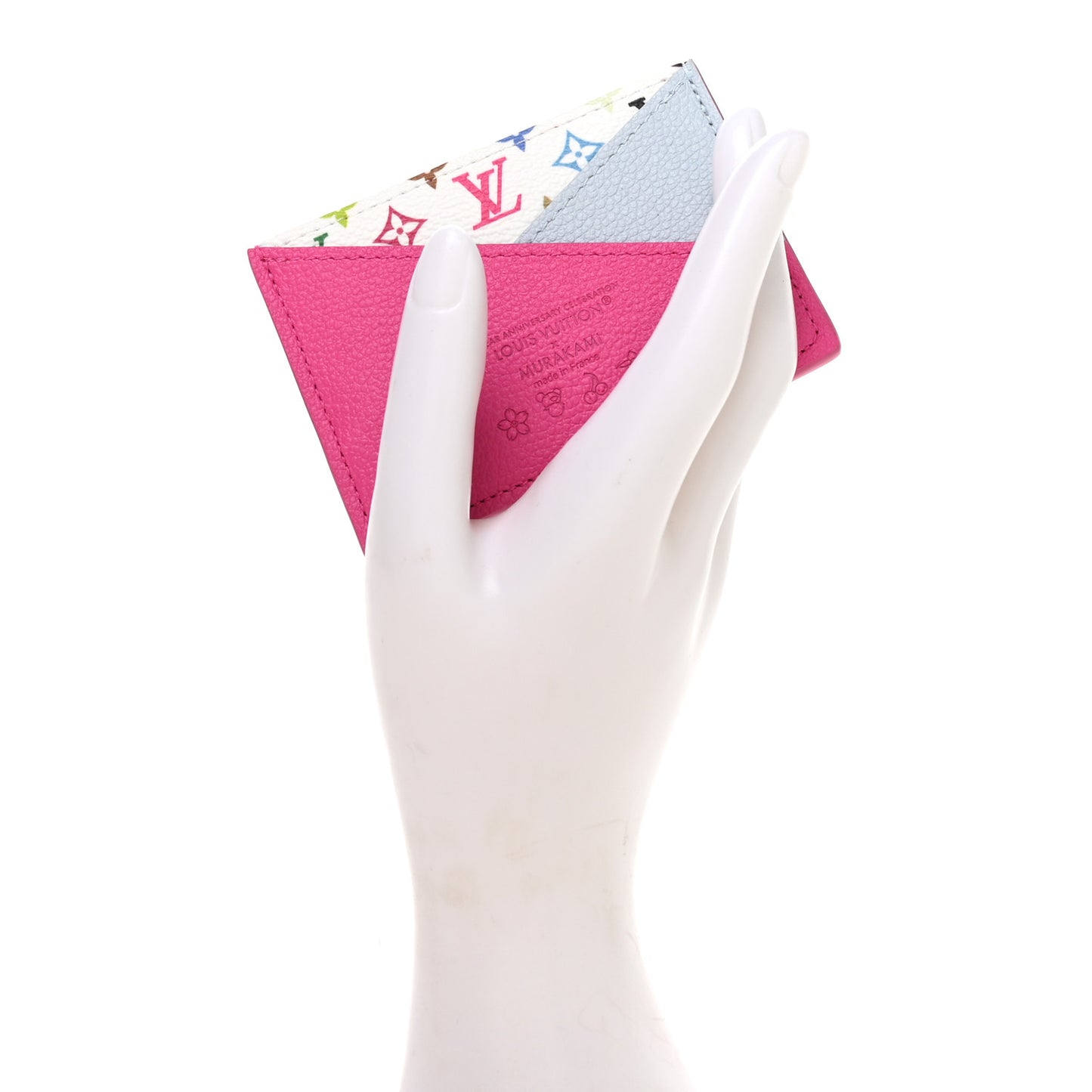 LV X TM Monogram Multicolor Criss-Cross Card Holder Kawaii Pink