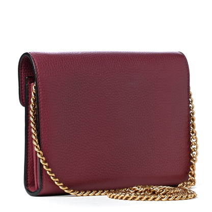 Gucci Cellarius Calfskin GG Marmont Chain Wallet Dry Rose 2 of 4