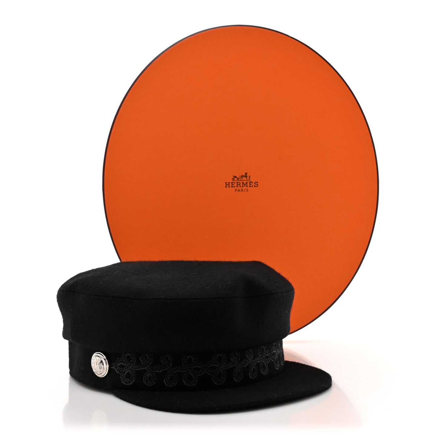 Wool Flannel Cabourg En Finesse Cap Black