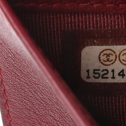 Chanel Patent Calfskin Quilted Yen Wallet Red 8 of 8