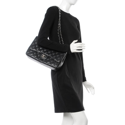 Chanel Caviar Quilted Jumbo Single Flap Black 3 of 9