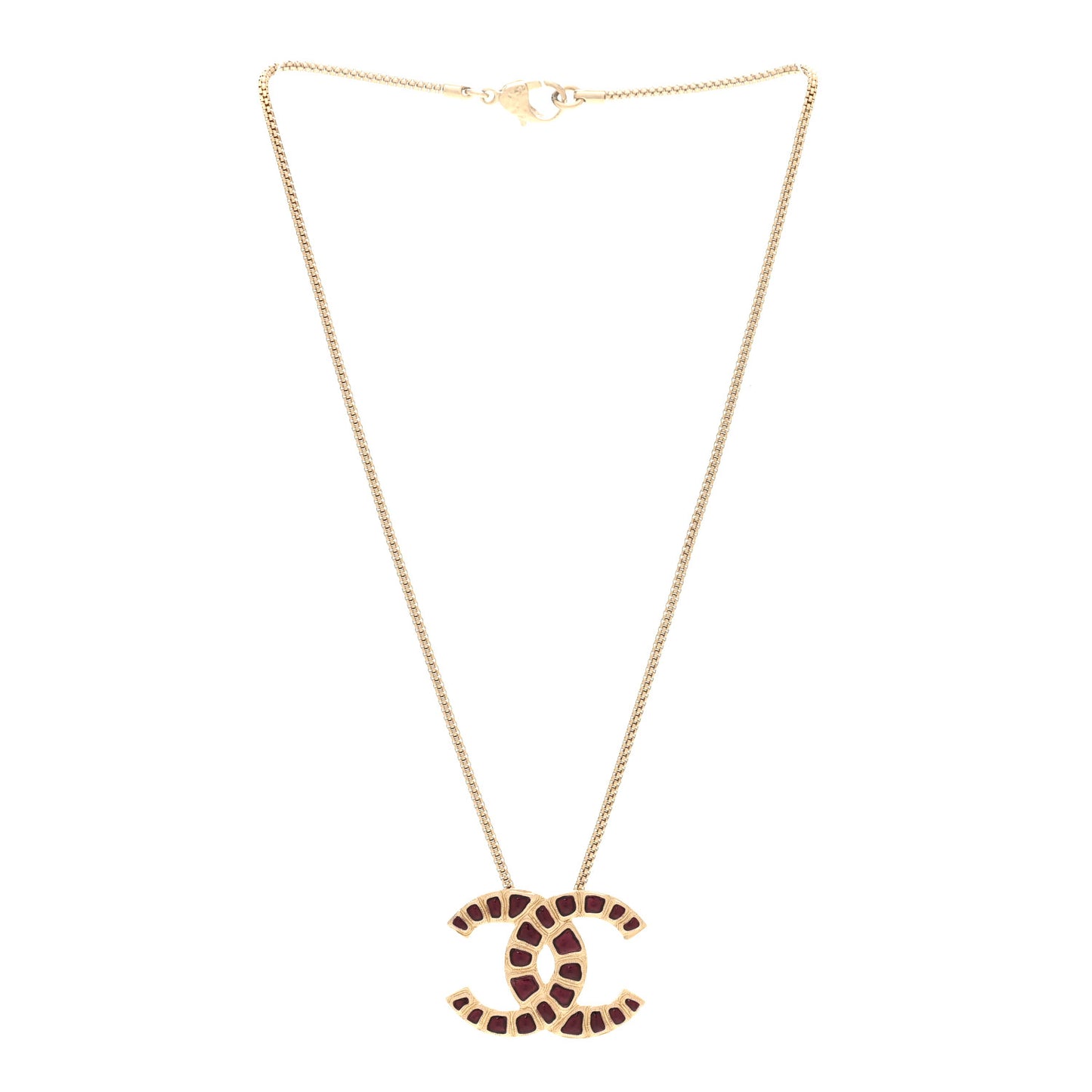 Resin Along The Nile CC Pendant Necklace Gold Purple