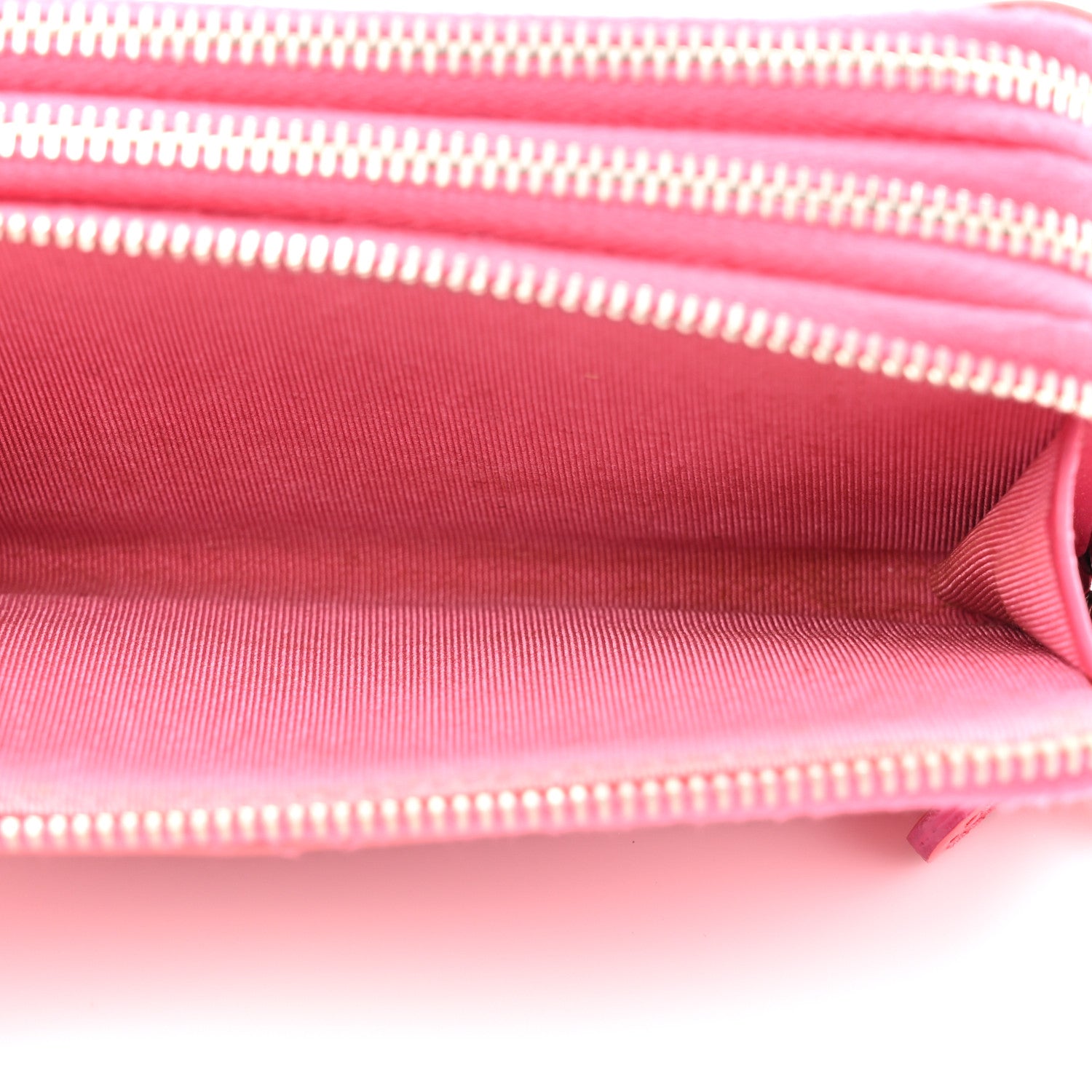 Chanel Patent Calfskin Quilted Zip Around Phone Holder Fuchsia 7 of 16