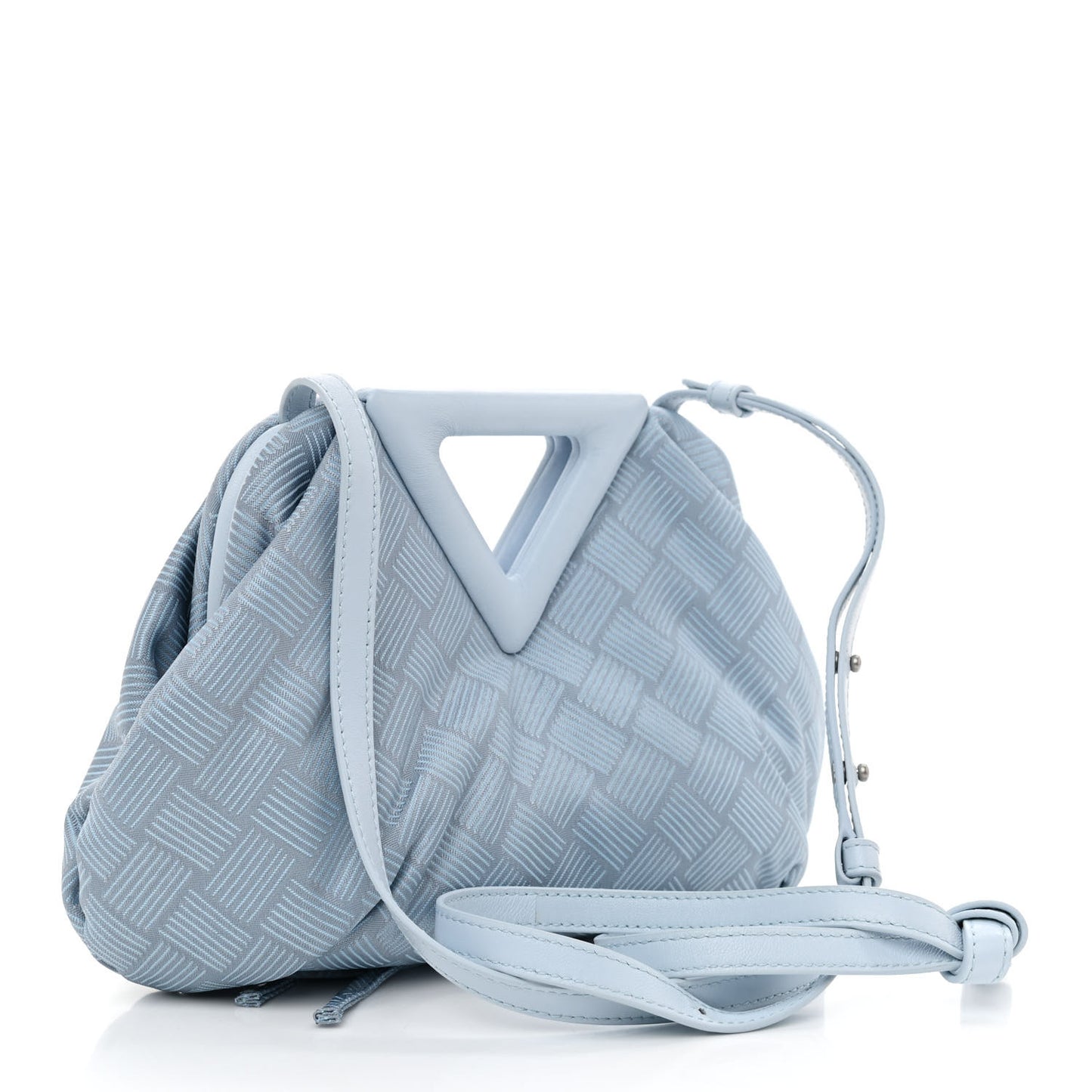 Fabric Intrecciato Small The Point Triangle Bag Light Blue