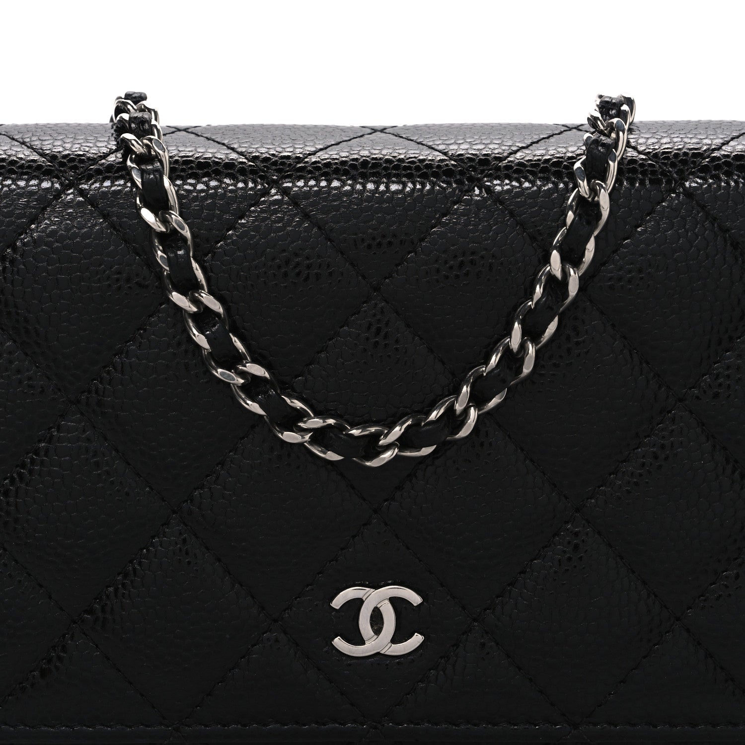 Chanel Caviar Quilted Wallet on Chain WOC Black 9 of 11