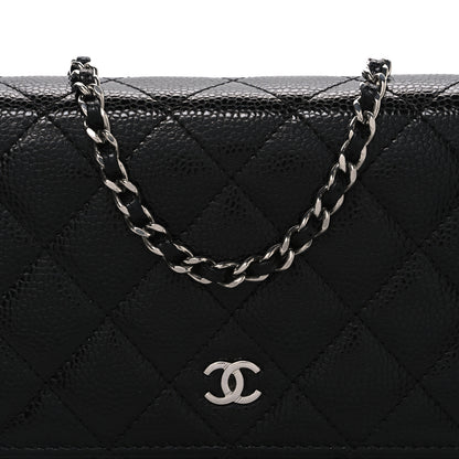 Chanel Caviar Quilted Wallet on Chain WOC Black 9 of 11
