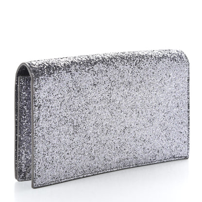 Saint Laurent Glitter Classic Kate Monogram Clutch Sunset Grey 3 of 9