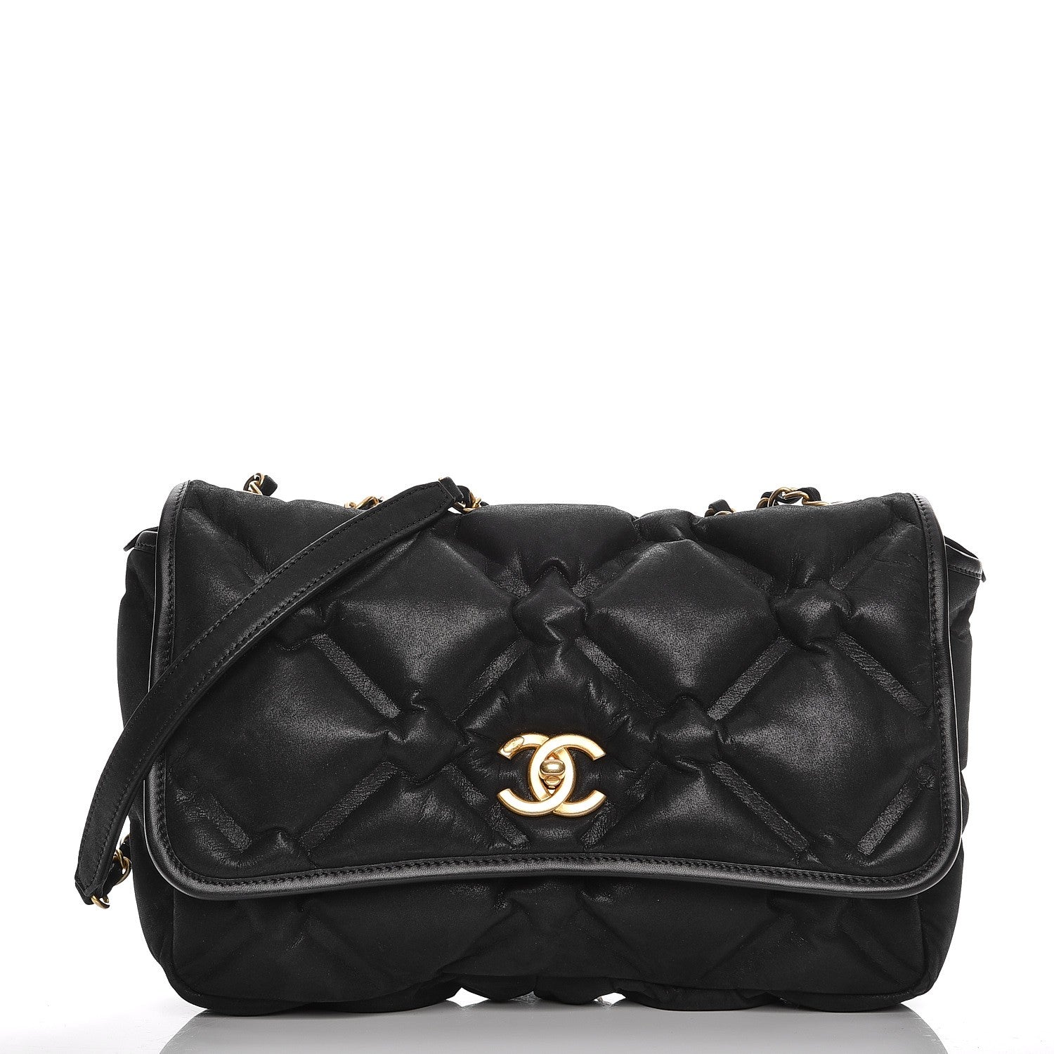 Chanel Calfskin Quilted Large Chesterfield Flap Black 1 of 9