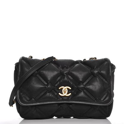 Chanel Calfskin Quilted Large Chesterfield Flap Black 1 of 9