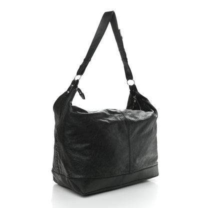 Balenciaga Agneau Classic Silver Hardware Courier XL Hobo Black 2 of 12