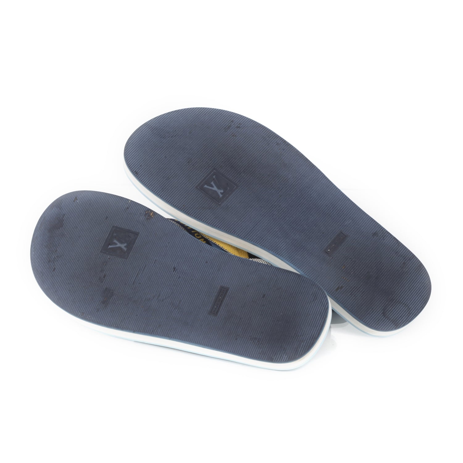 Louis Vuitton Canvas Bahia Thong Flip Flops Sandals 37 Blue 4 of 7