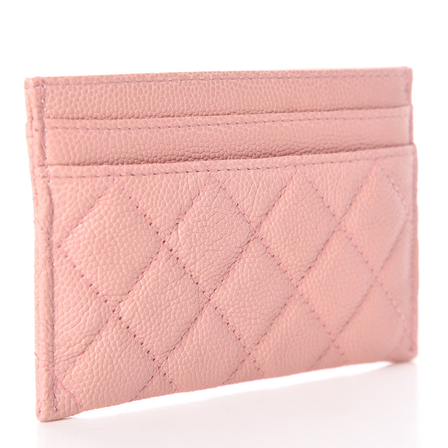 Caviar Quilted Boy Card Holder Light Pink