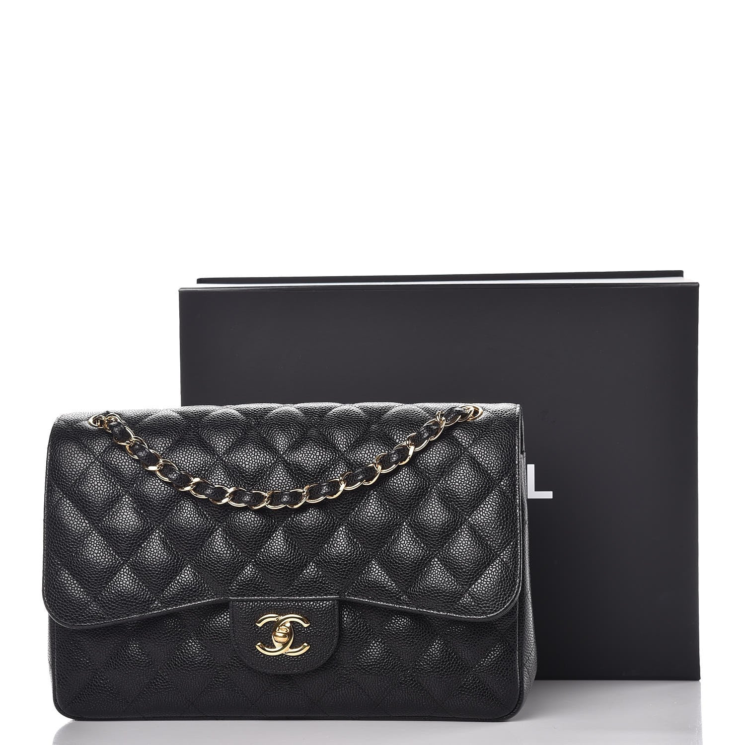 Chanel Caviar Quilted Jumbo Double Flap Black 8 of 8