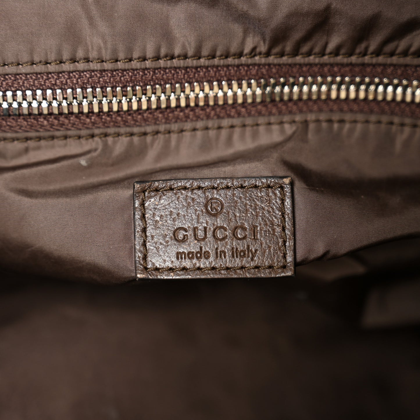 GG Supreme Monogram Web Medium Duffle Bag Brown