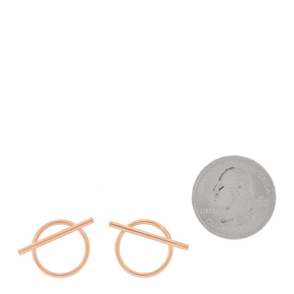 Hermes 18K Rose Gold MM Echappee Earrings 2 of 5