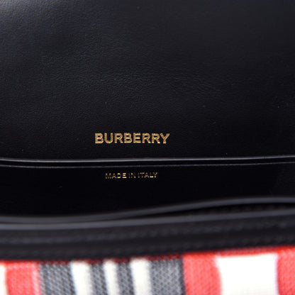 Burberry Knit Tartan Mini Olympia Shoulder Bag Bright Red 6 of 9