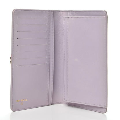 Chanel Metallic Patent Calfskin Quilted Boy Yen Wallet Purple 5 of 12