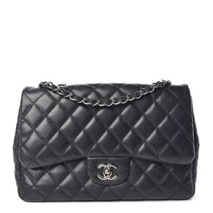 Chanel Caviar Quilted Jumbo Single Flap Black 1 of 16