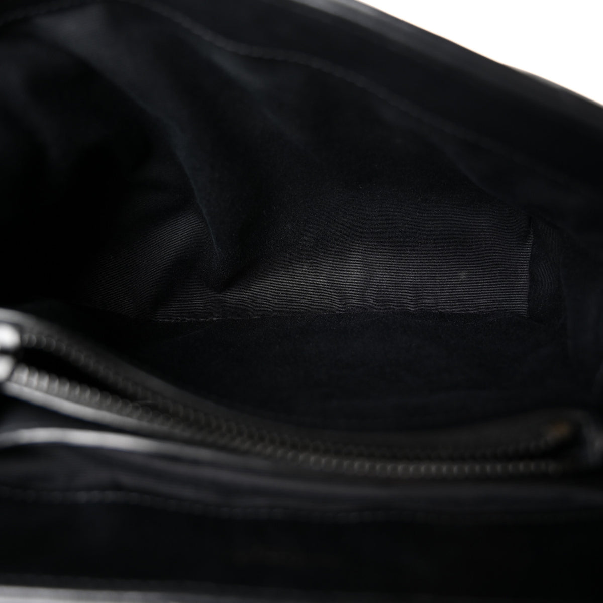 Calfskin Y Quilted Monogram Monochrome Small Loulou Chain Satchel Black