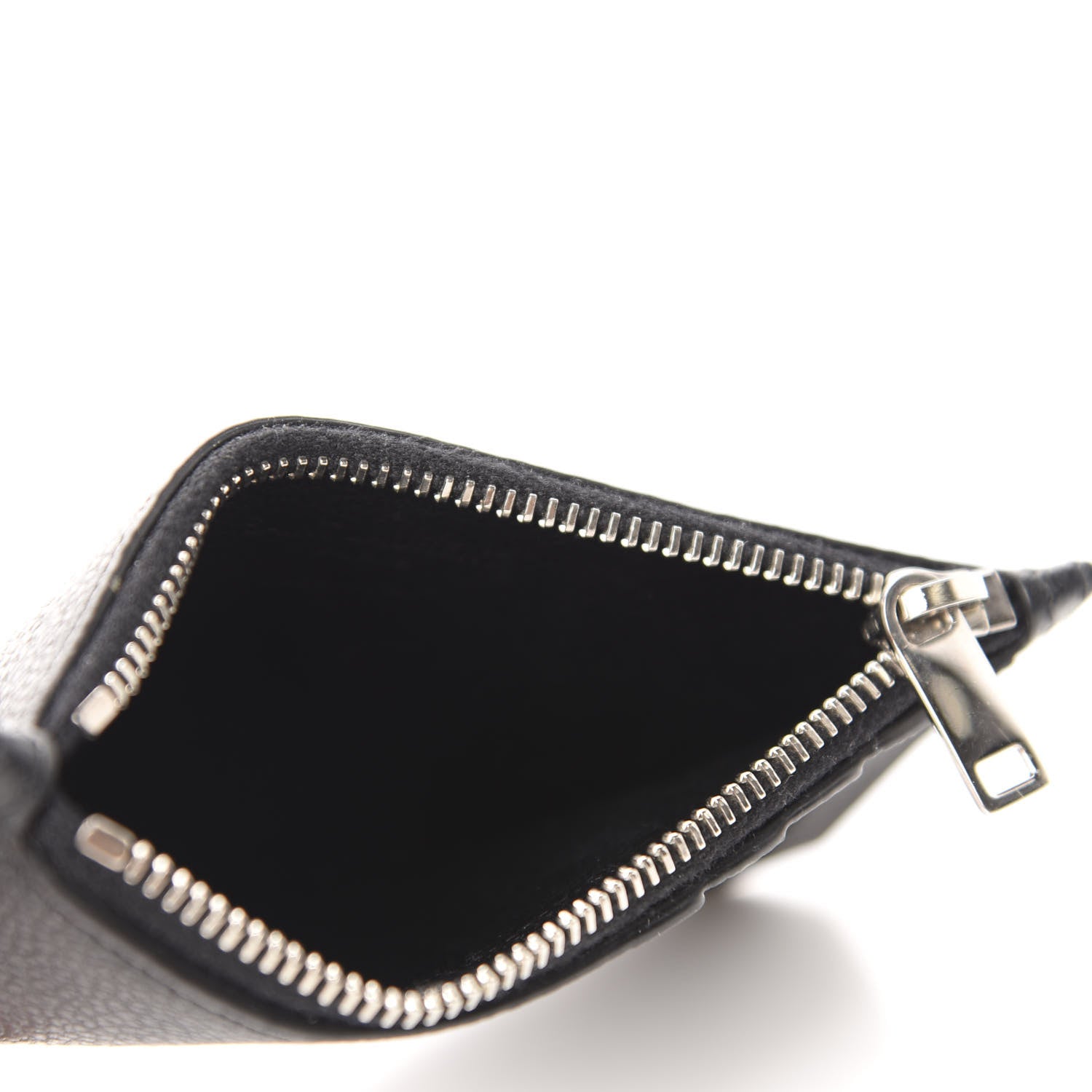 Saint Laurent Grained Calfskin 5 Fragments Zip Pouch Card Holder Black 5 of 8