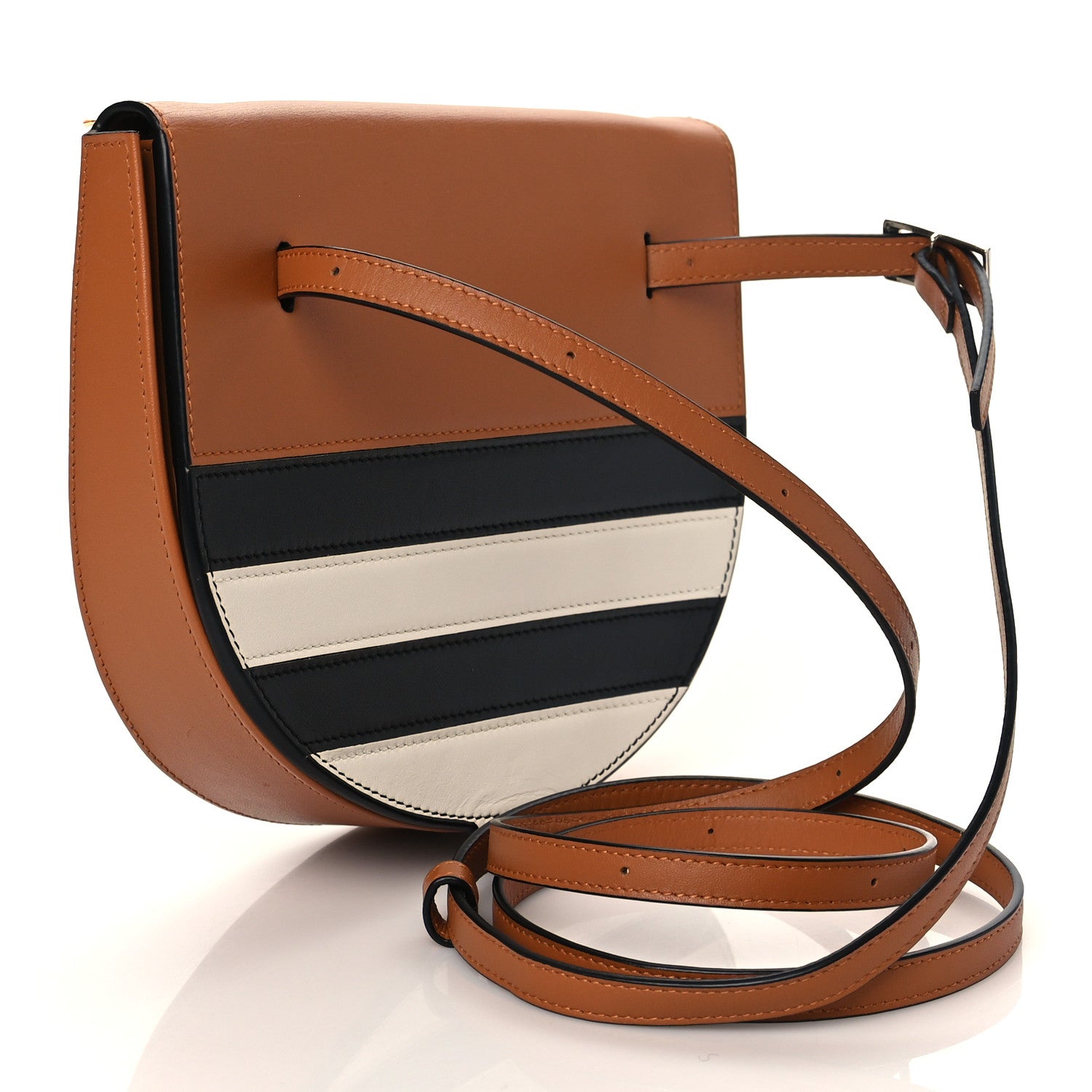 Loewe Calfskin Marine Stripe Mini Heel Shoulder Bag Tan 3 of 9