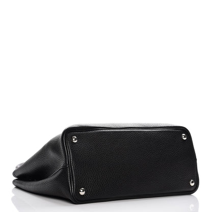 Prada Vitello Daino Small Double Tote Black Cuoio 5 of 9