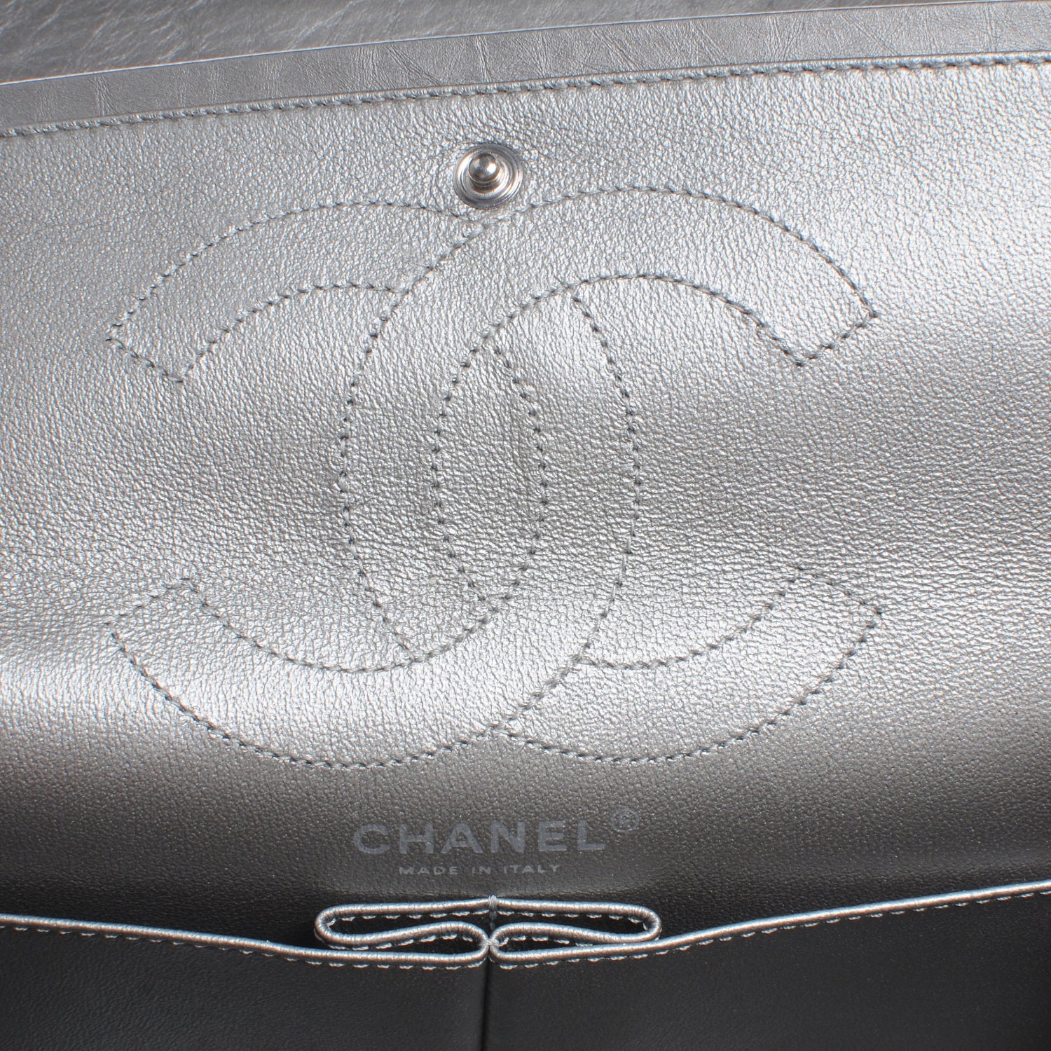 Chanel Aged Calfskin 2.55 Reissue 226 Jumbo Flap Silver 5 of 6