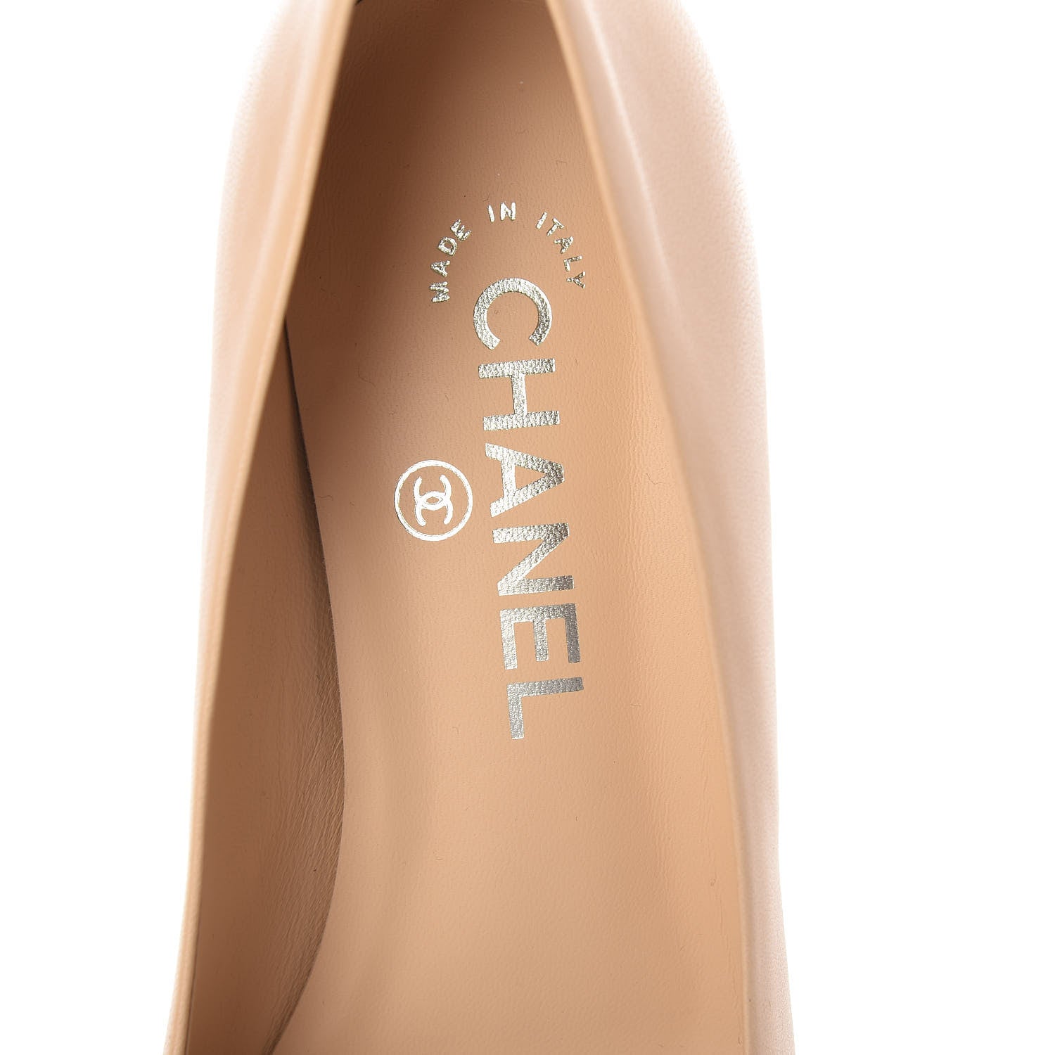 Chanel Lambskin CC Pumps 37 Beige 7 of 8