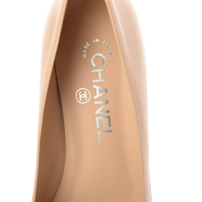 Chanel Lambskin CC Pumps 37 Beige 7 of 8