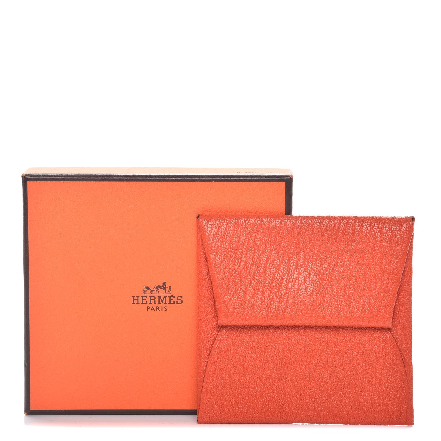 Hermes Chevre Mysore Bastia Coin Purse Feu 7 of 7