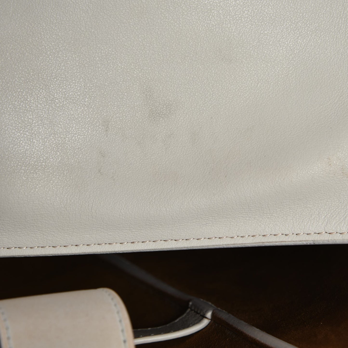 Calfskin Tubo Horizontal Tote Chalk