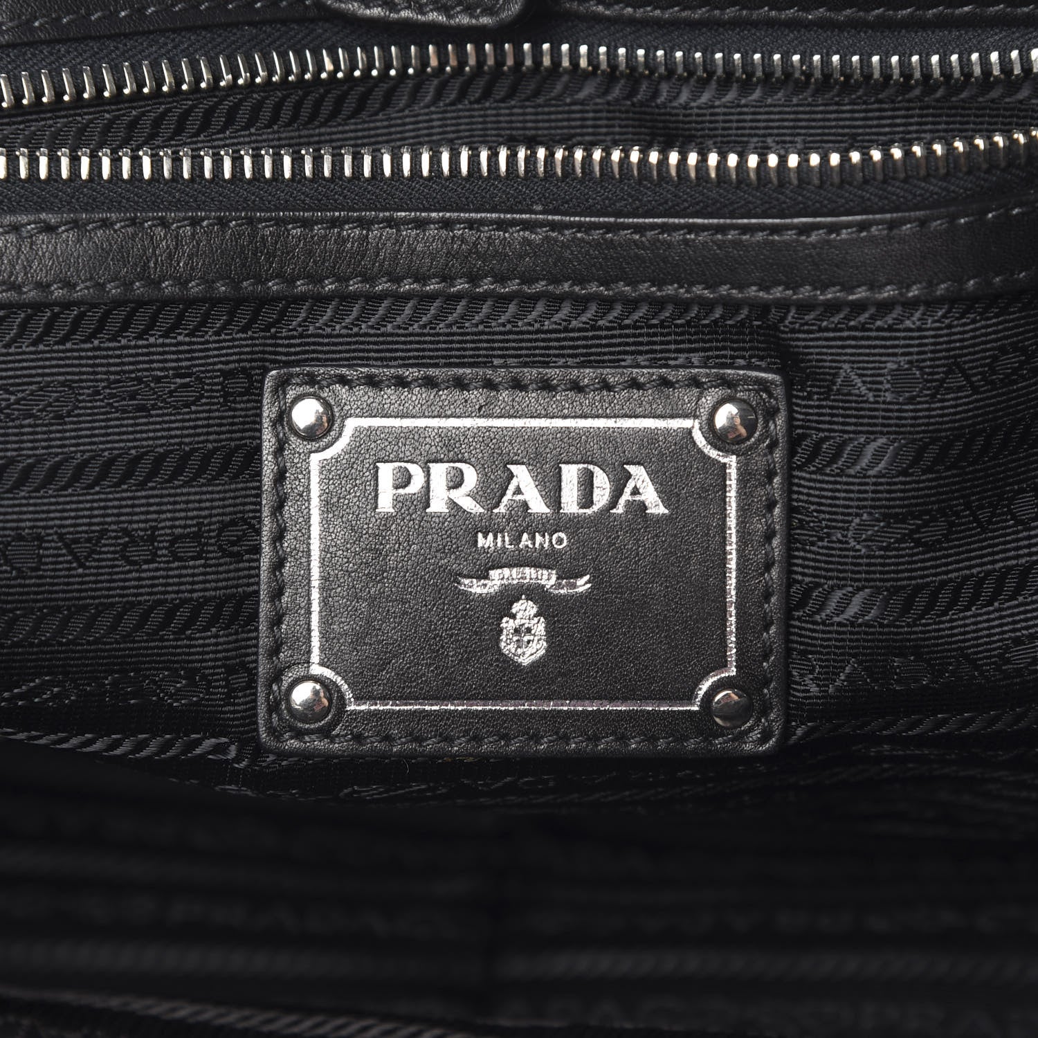 Prada Soft Calf Shoulder Bag Black 5 of 12