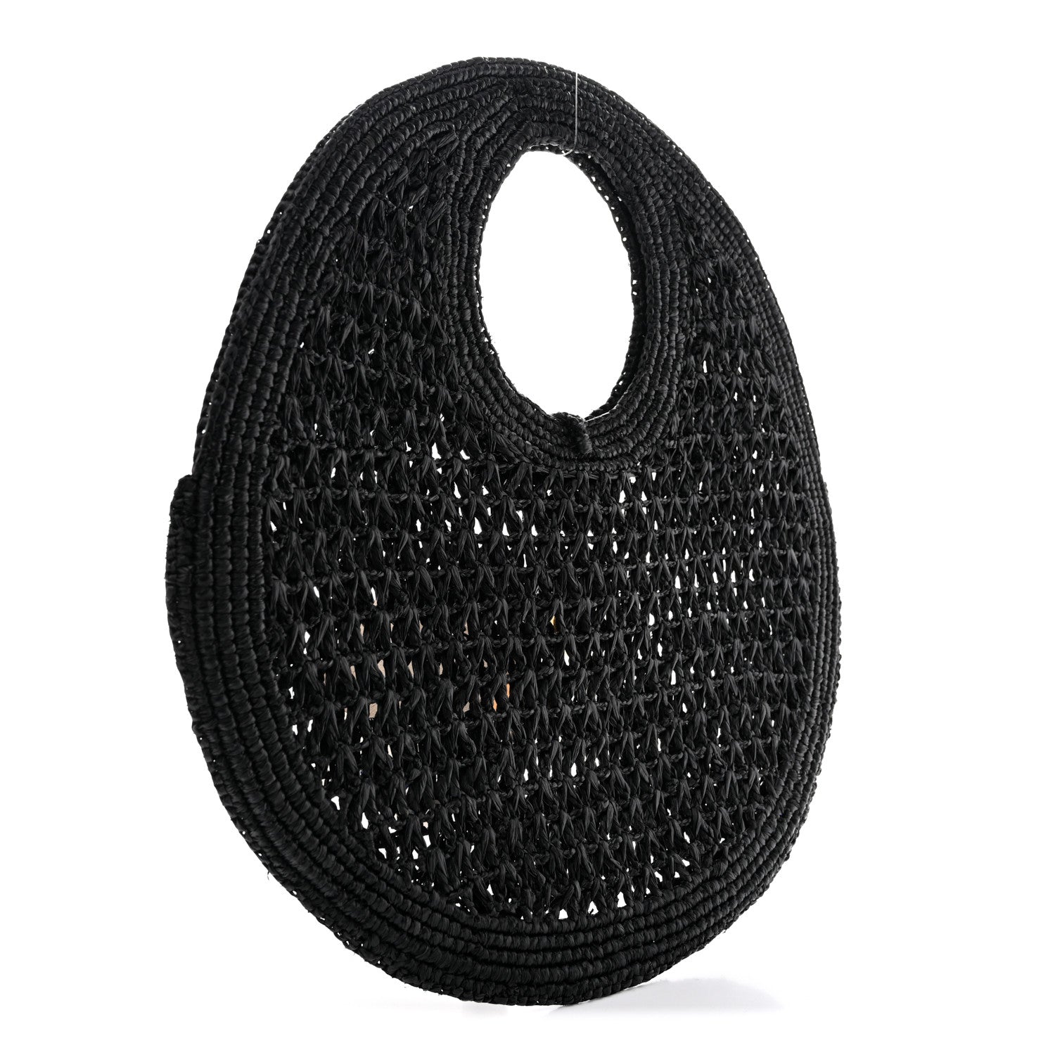 Jacquemus Raffia Le Petite Rond Spiaggia Handbag Black 3 of 10