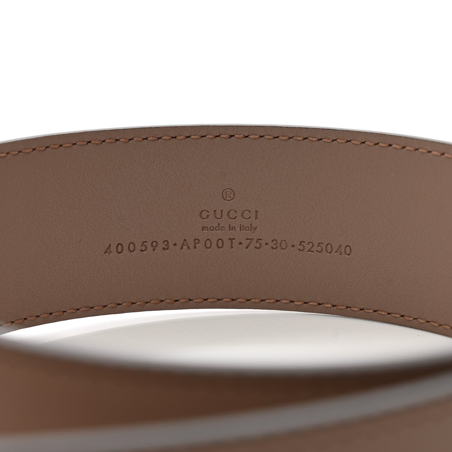 Gucci Calfskin Double G 40mm Belt 75/30 Porcelain Rose 3 of 5