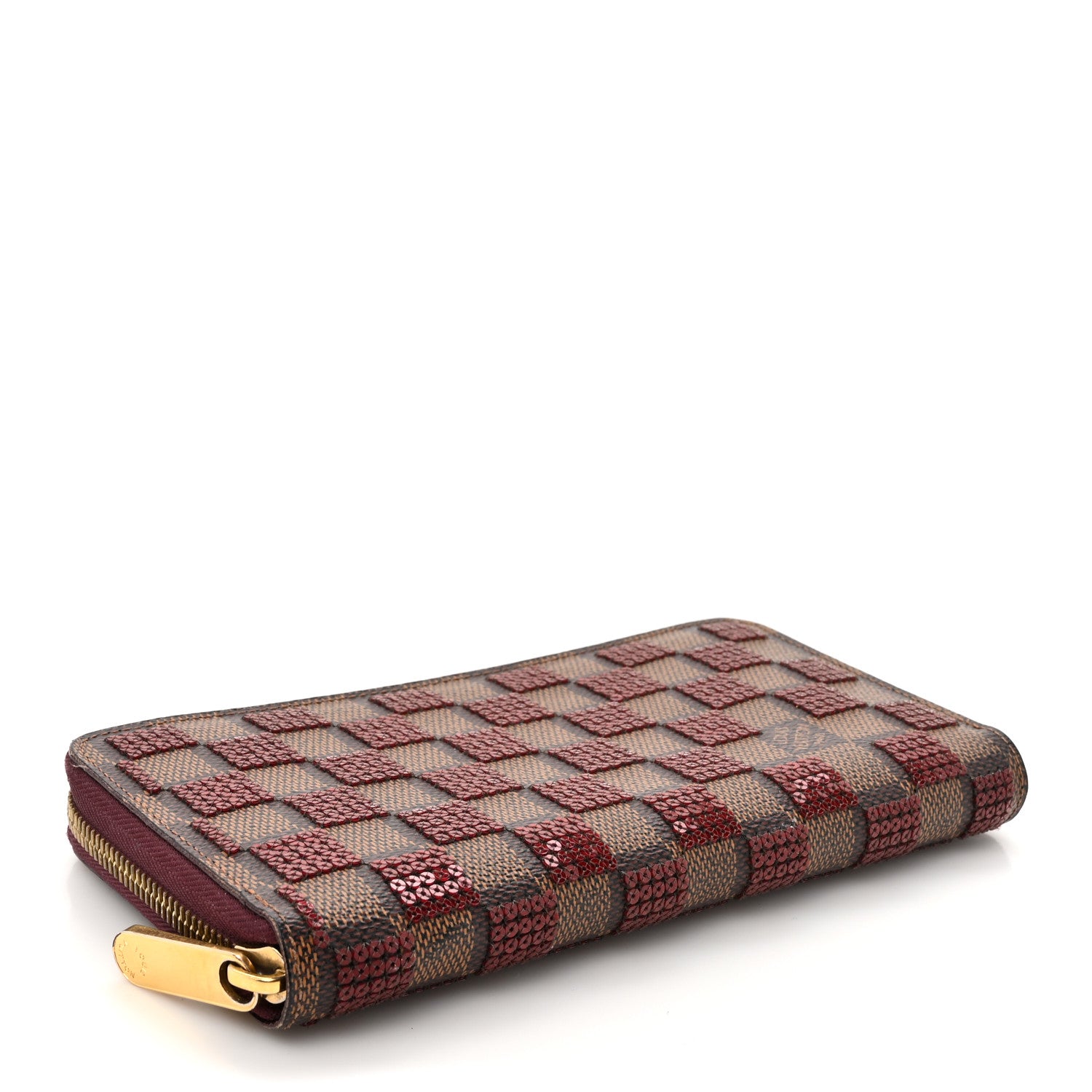 Louis Vuitton Damier Paillettes Zippy Wallet Red 4 of 12