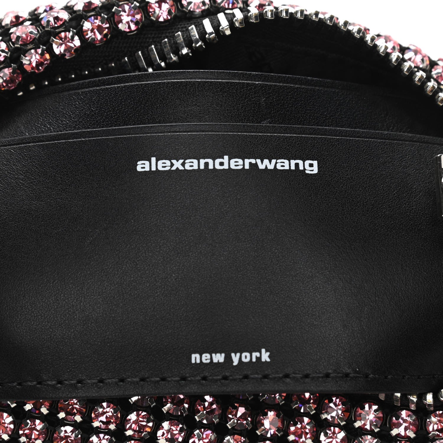 Alexander Wang Mesh Crystal Rhinestone Mini Heiress Pouch Pink 5 of 9