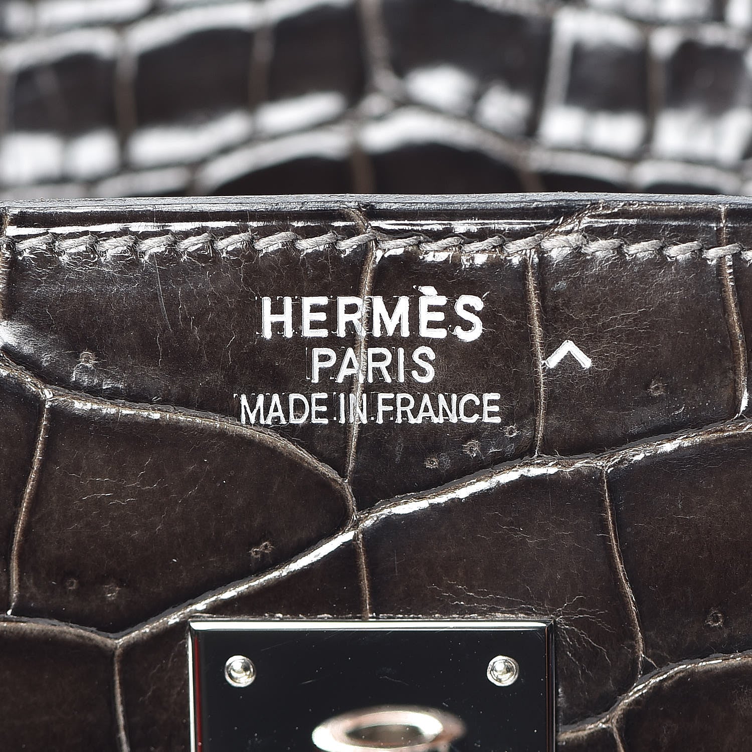 Hermes Shiny Porosus Crocodile Birkin 35 Graphite 6 of 38