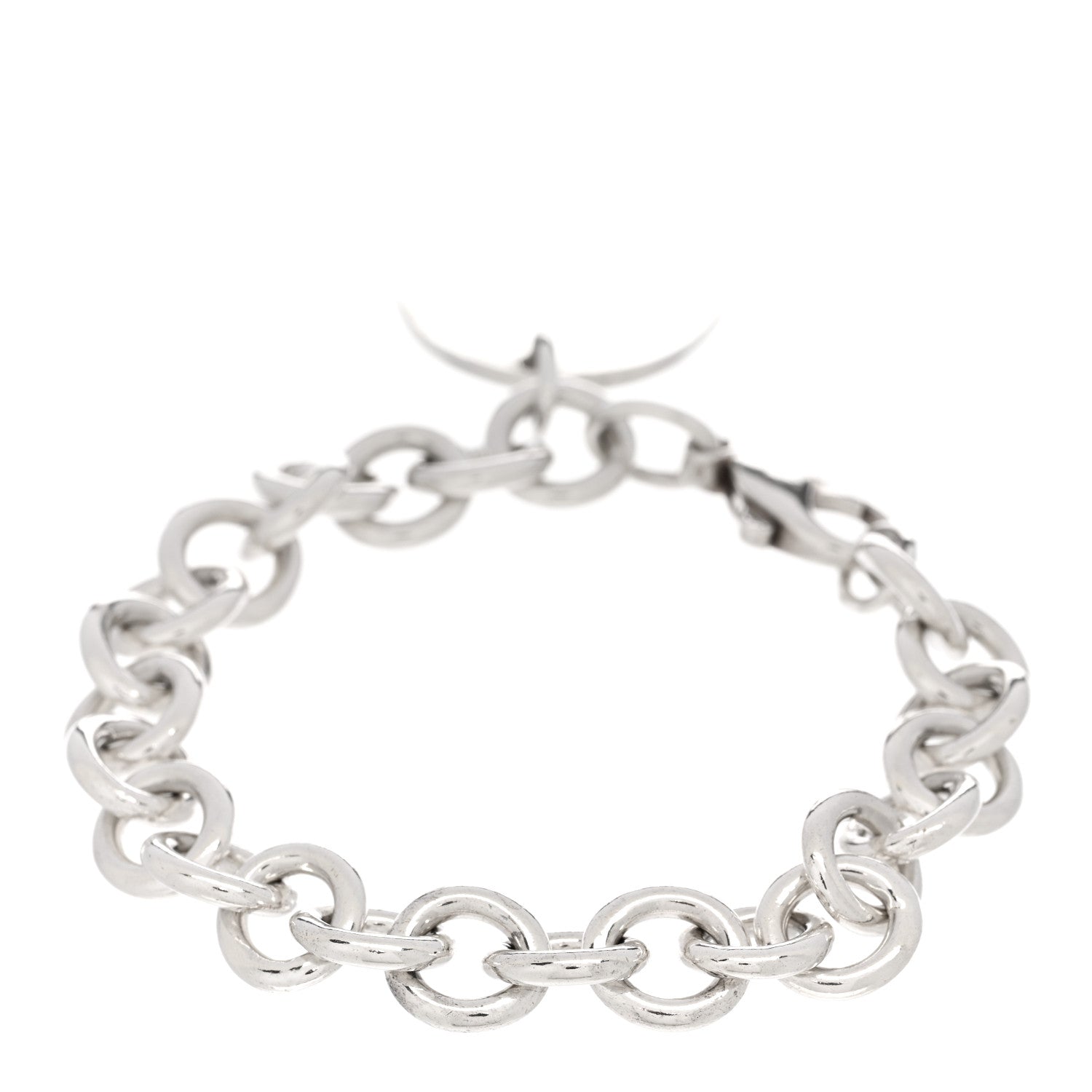 Tiffany Sterling Silver Round Tag Charm Bracelet 2 of 3