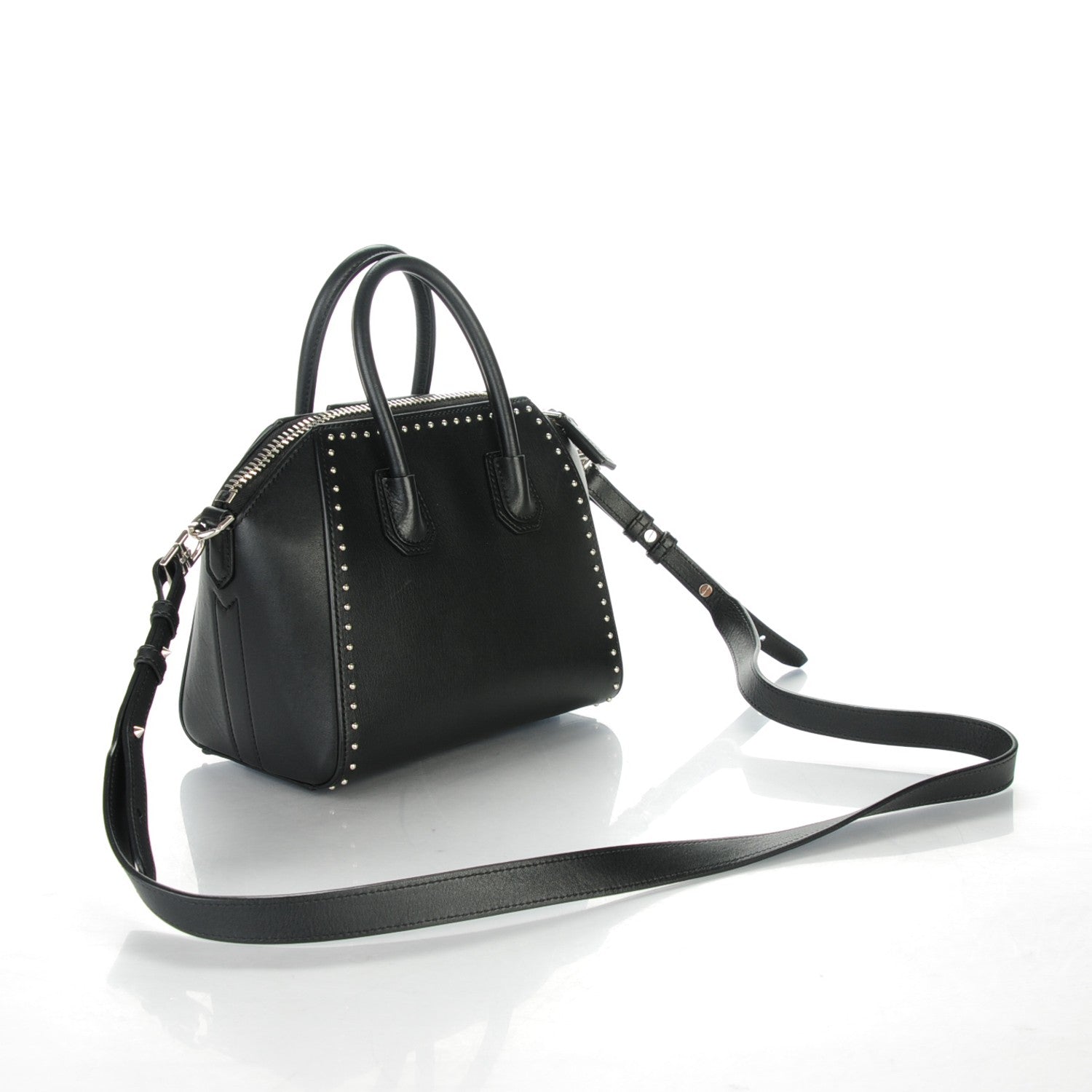 Givenchy Smooth Calfskin Mini Studded Antigona Black 3 of 7