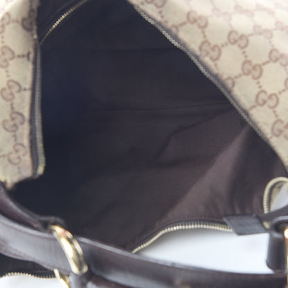 Gucci Monogram Medium Horsebit Chain Hobo Dark Brown 5 of 15