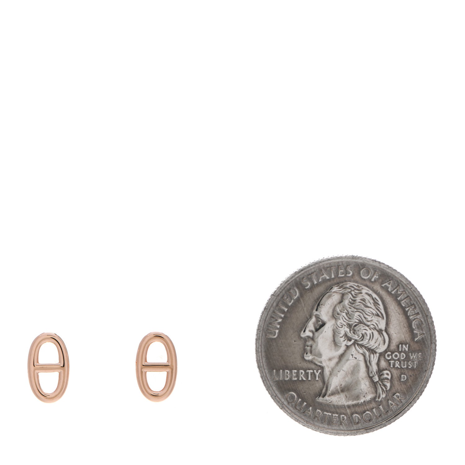 Hermes 18K Rose Gold TPM Farandole Stud Earrings 2 of 6