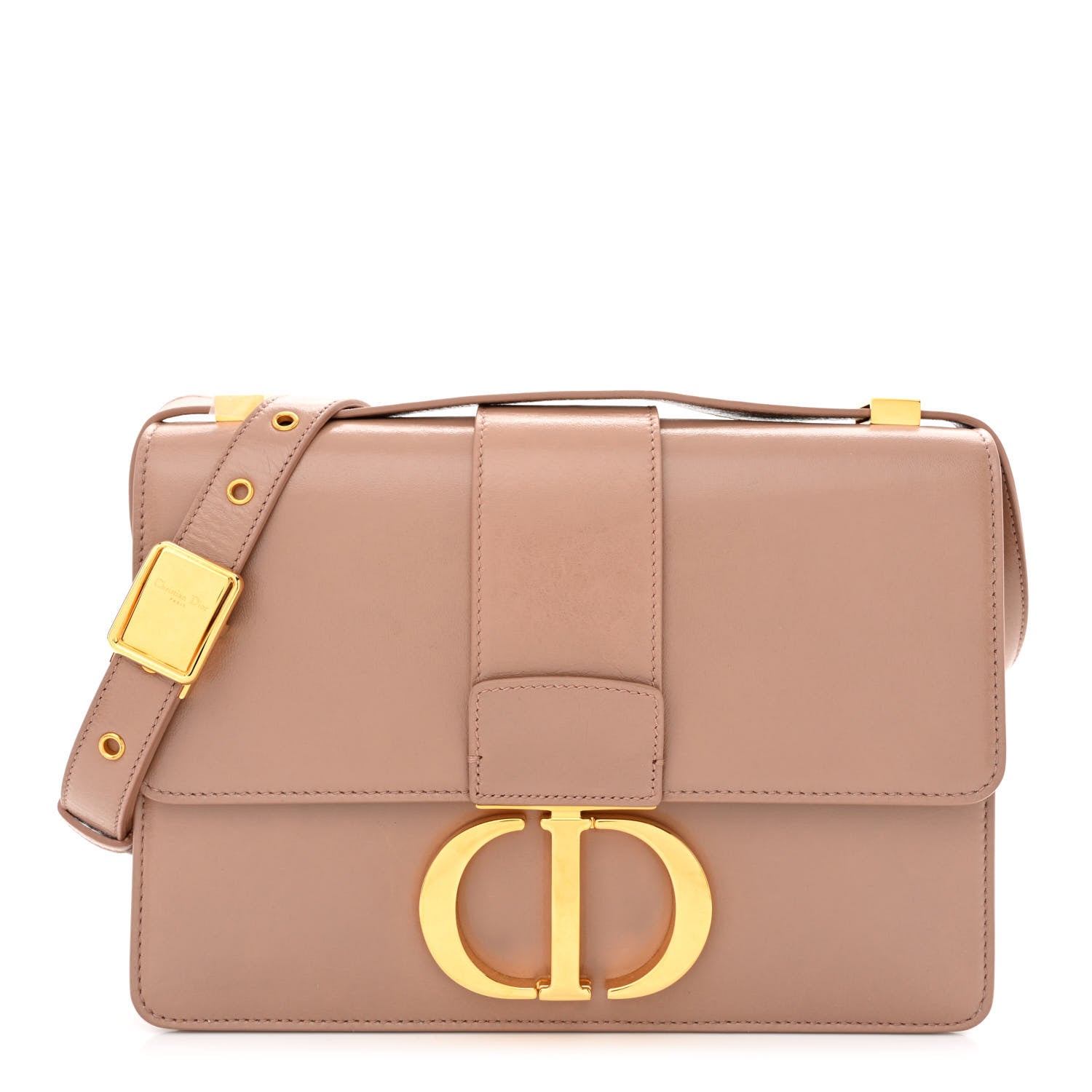 Christian Dior Shiny Crinkled Lambskin 30 Montaigne Flap Bag Fard 1 of 11
