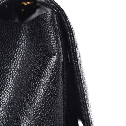 Chanel Caviar Quilted Jumbo Single Flap Black 12 of 20