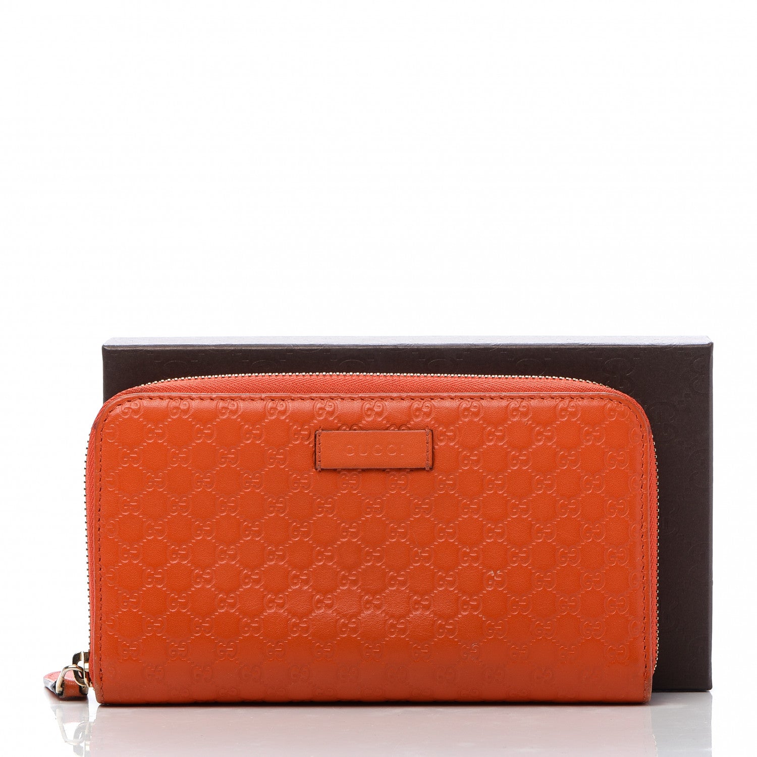 Gucci Microguccissima Zip Around Wallet Sun Orange 11 of 11