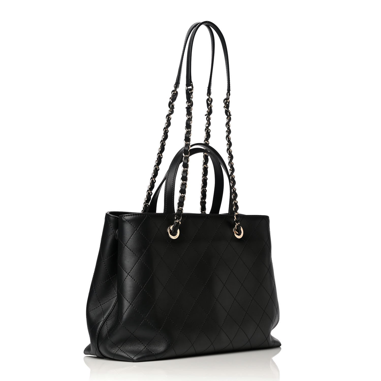 Chanel Calfskin Large Serial Shopper Tote Black 2 of 11
